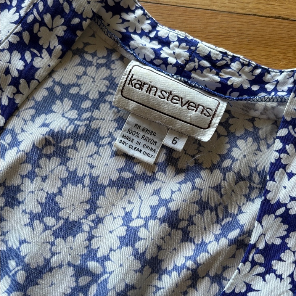 vintage Karin Stevens floral summer dress - Picture 4 of 5